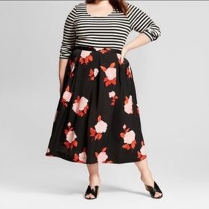 Who What Wear floral skirt